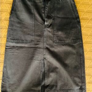 Classic Army Green Alex Mill Denim Skirt